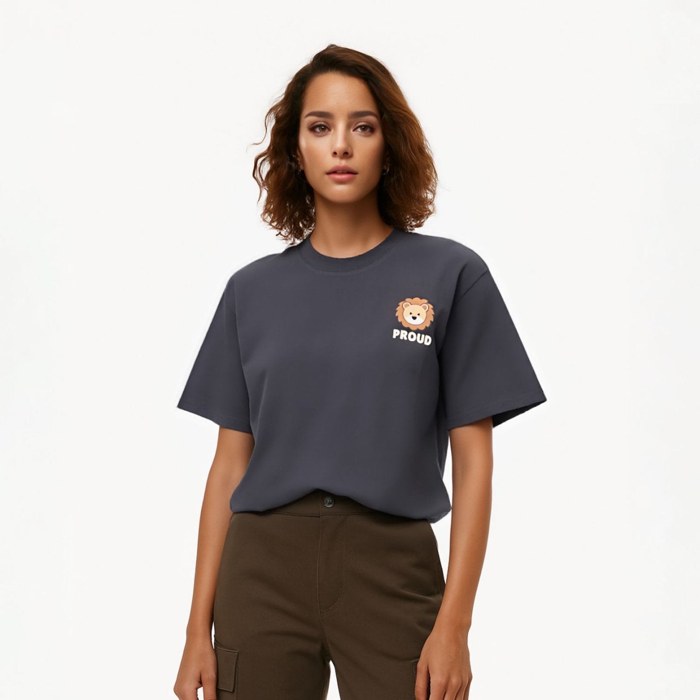 Lion Head Print T-Shirt