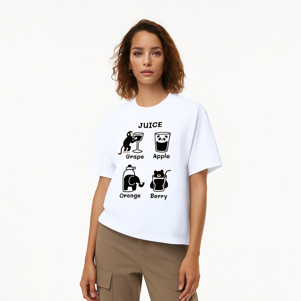 Animal and Juice Theme T-Shirt
