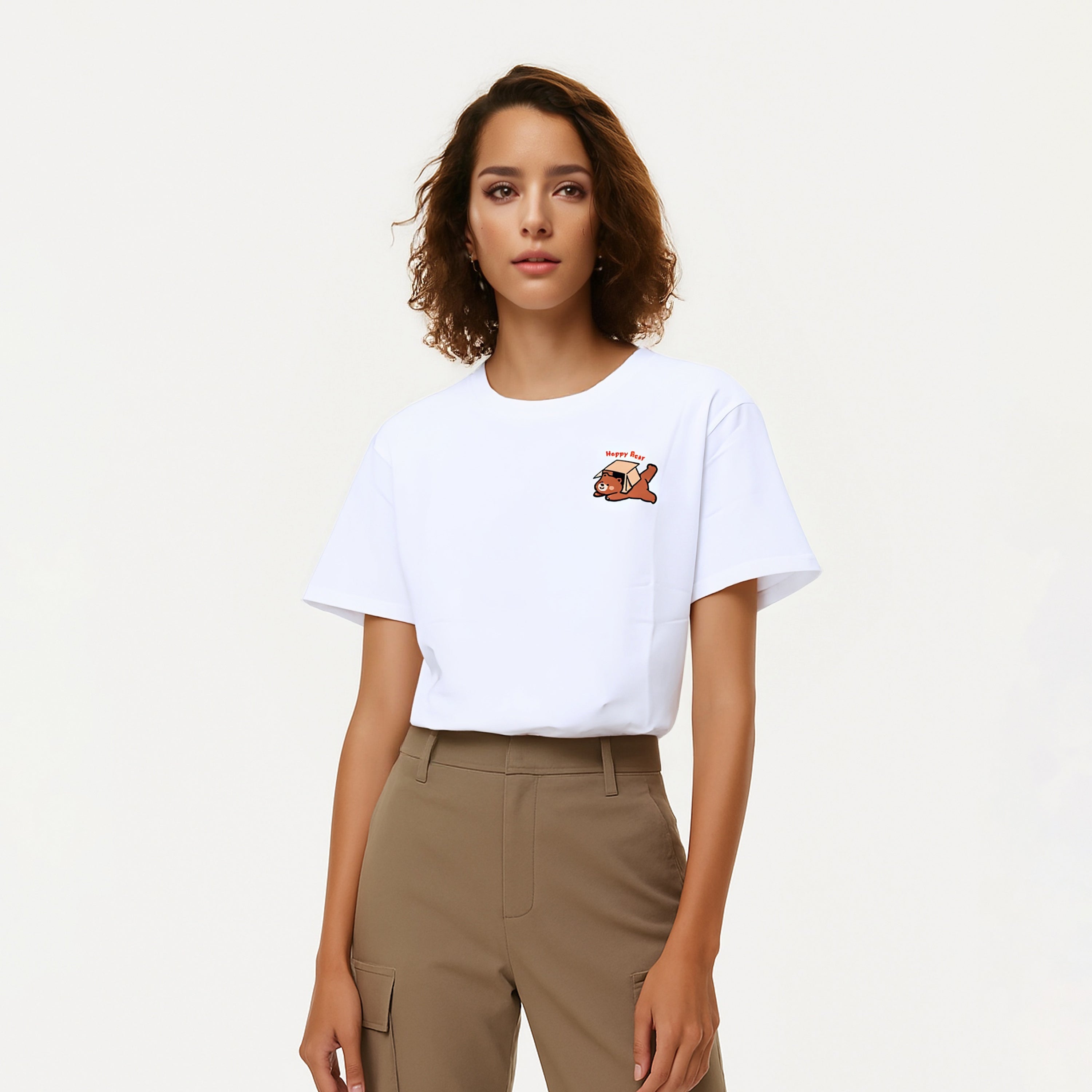 Lying bear with box on head T-Shirt