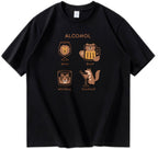 Animal and Alcohol Theme T-Shirt