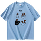 Animal and Tea Theme T-Shirt