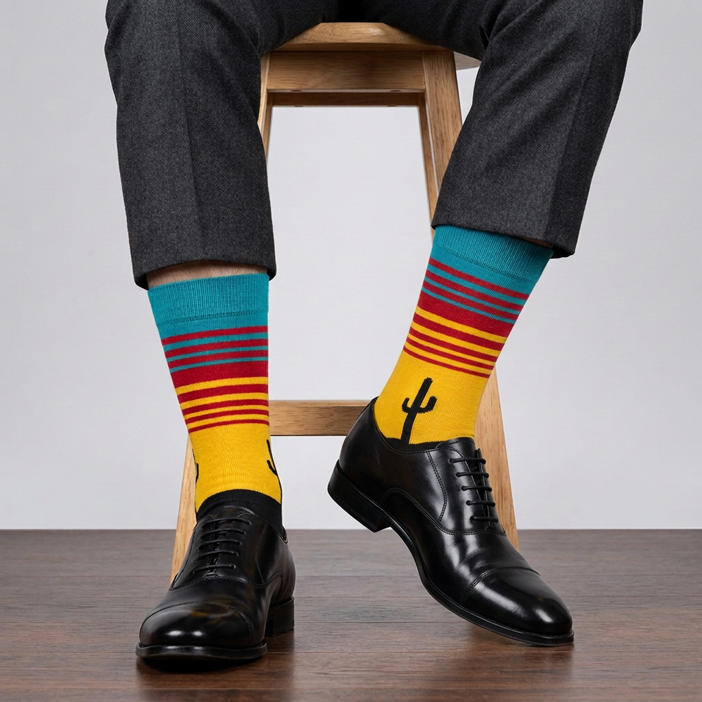 Playful Pattern Mens Crew Socks