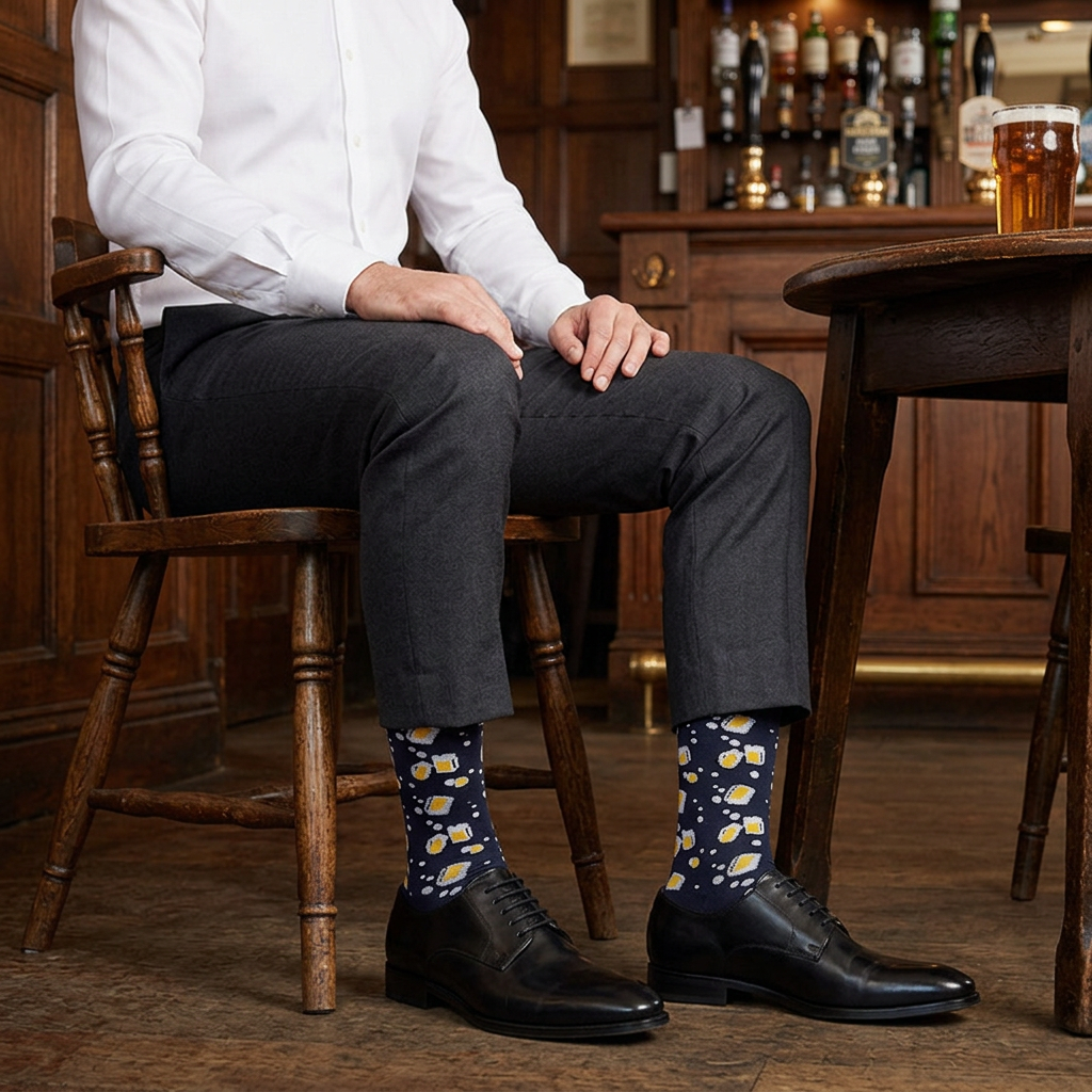 Playful Pattern Mens Crew Socks