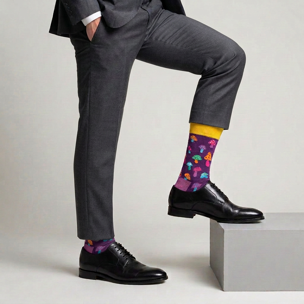 Playful Pattern Mens Crew Socks