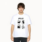 Animal and Milk Theme T-Shirt