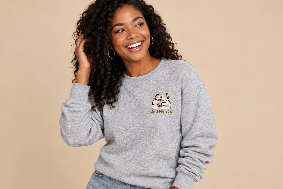 Bubble tea Cat Sweatshirt