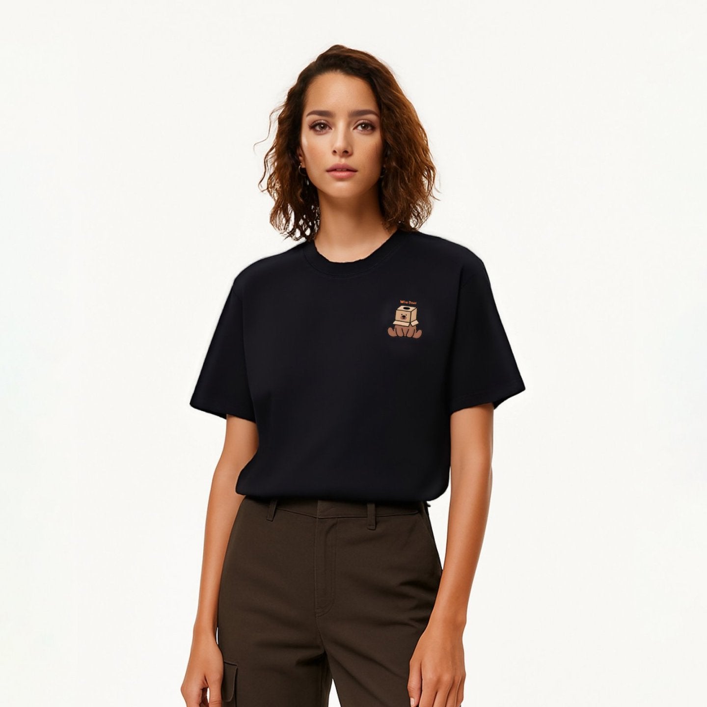 Bear with box on head