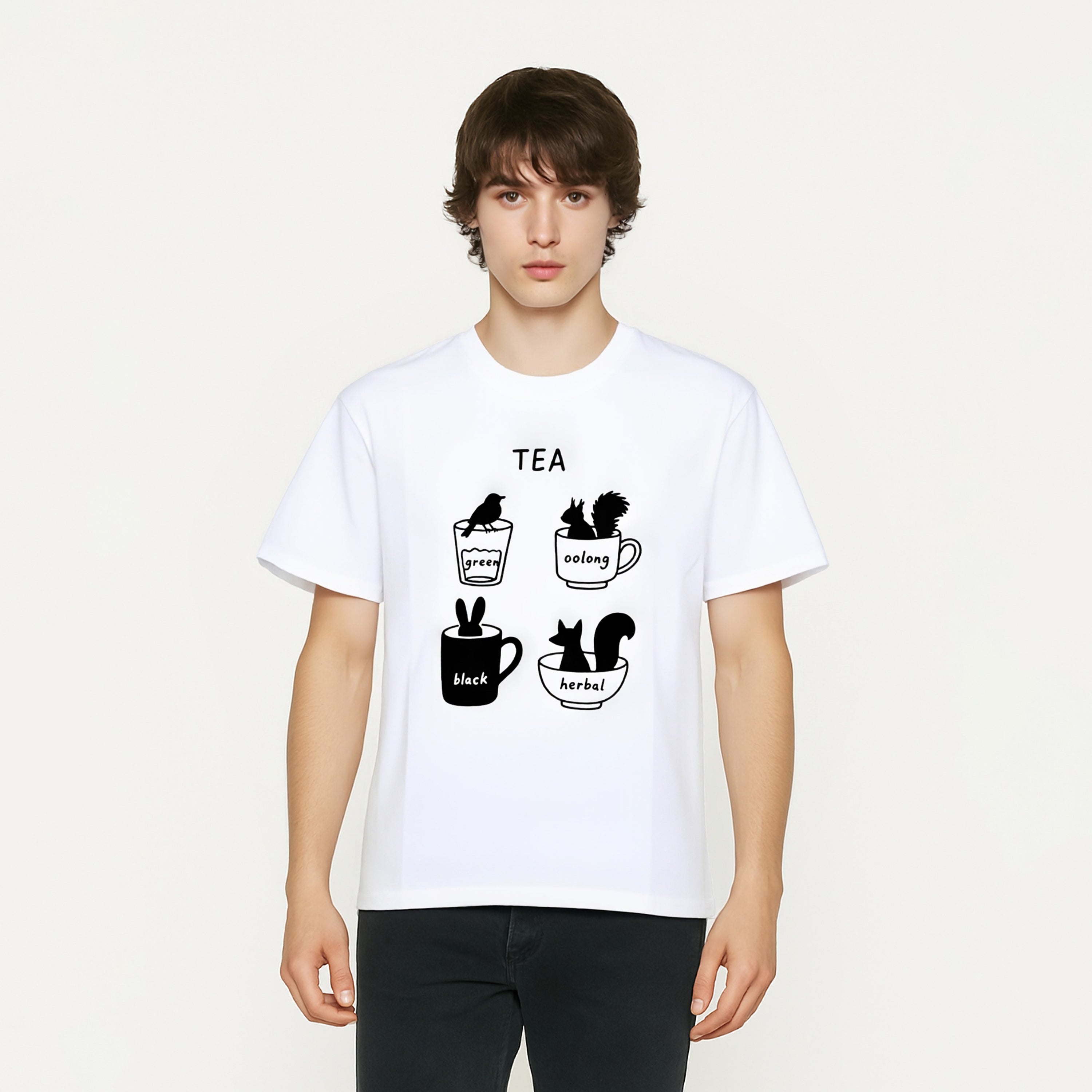 Animal and Tea Theme T-Shirt