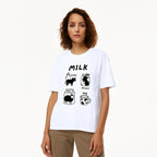Animal and Milk Theme T-Shirt