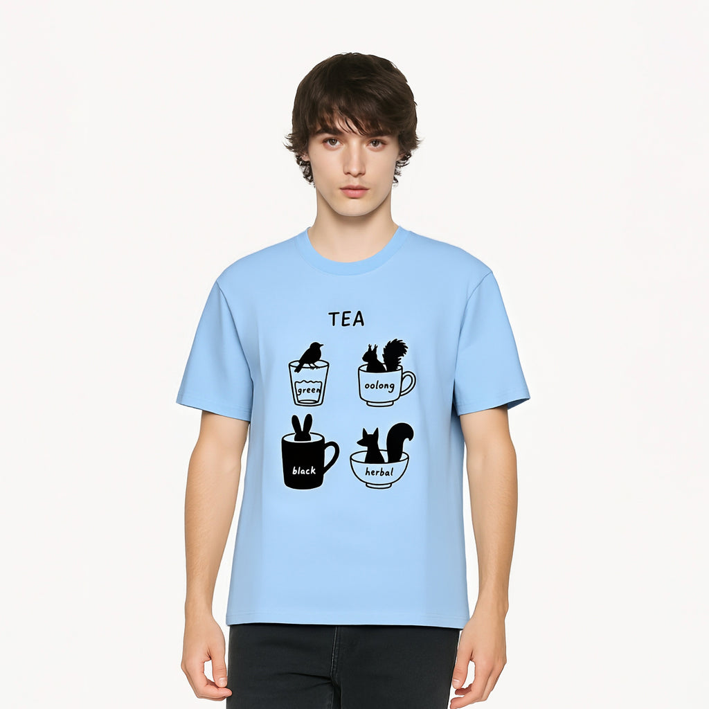 Animal and Tea Theme T-Shirt