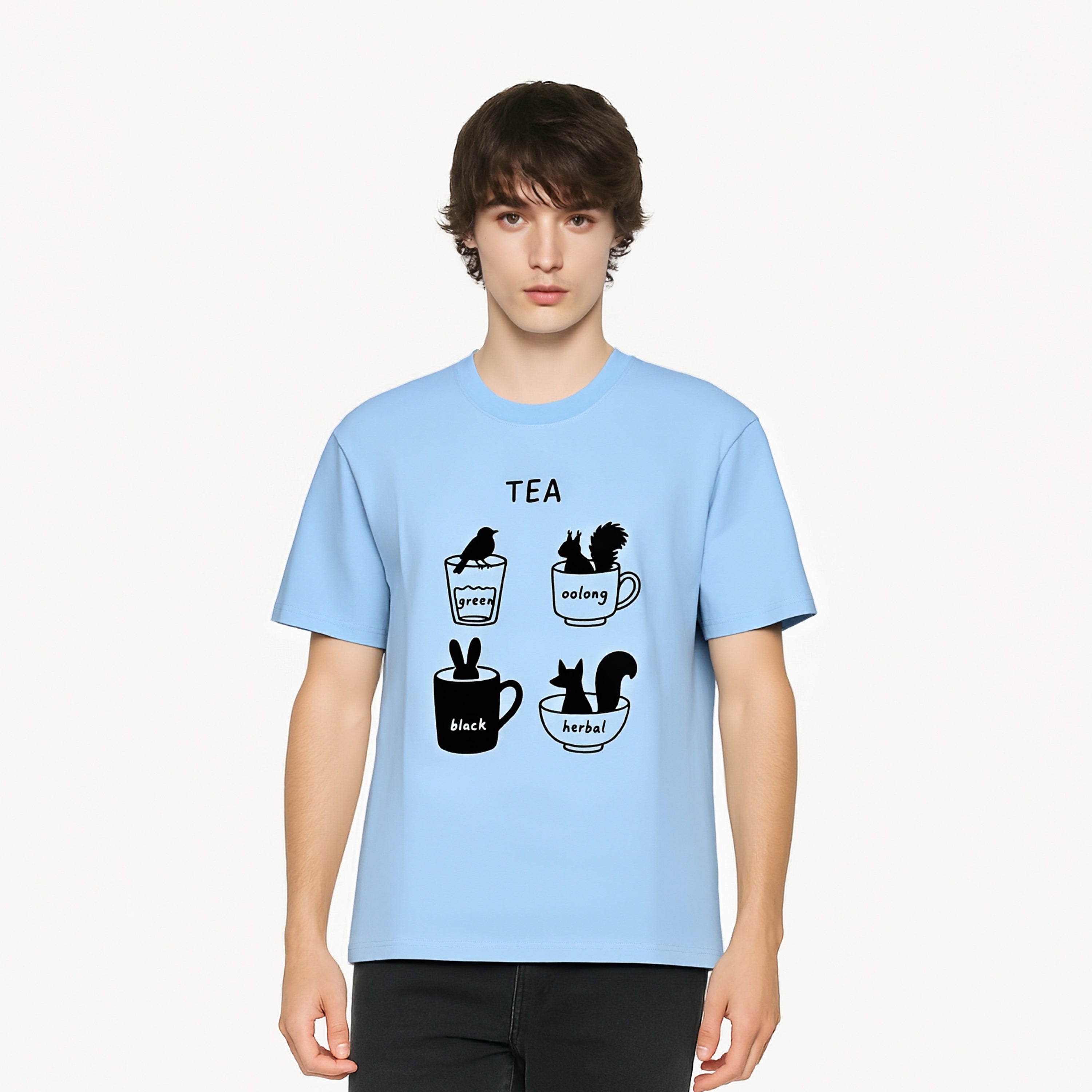 Animal and Tea Theme T-Shirt